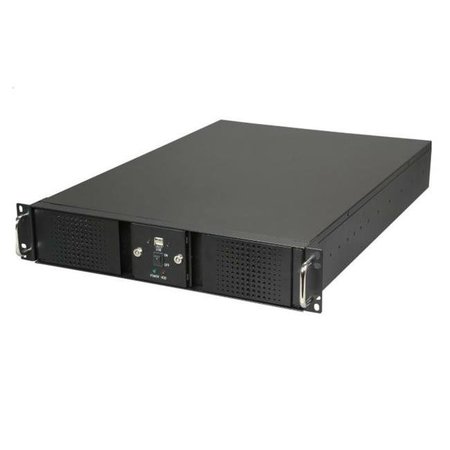 ATHENA COMPUTER POWER CORP Athena Computer Power Corp. RM-DD2U24E808 2U Rackmount Black Steel Chassis RM-DD2U24E808